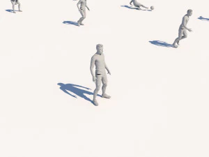 lowpoly people doing sports pack 3D Model