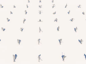 lowpoly people doing sports pack 3D Model