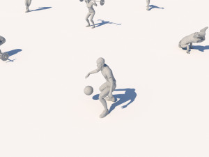 lowpoly people doing sports pack Modelo 3D