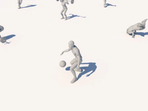 lowpoly people doing sports pack 3D Model