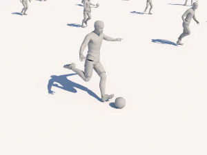 lowpoly people doing sports pack 3D Model
