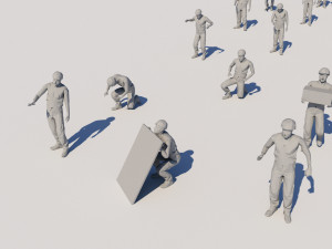 lowpoly workers pack Modelo 3D