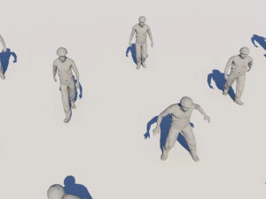 lowpoly workers pack 3D Model