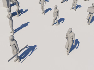 lowpoly workers pack Modelo 3D