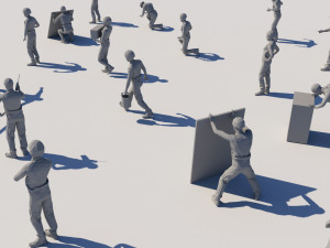 lowpoly workers pack Modelo 3D