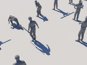 lowpoly workers pack Modelo 3D