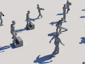 lowpoly workers pack Modelo 3D