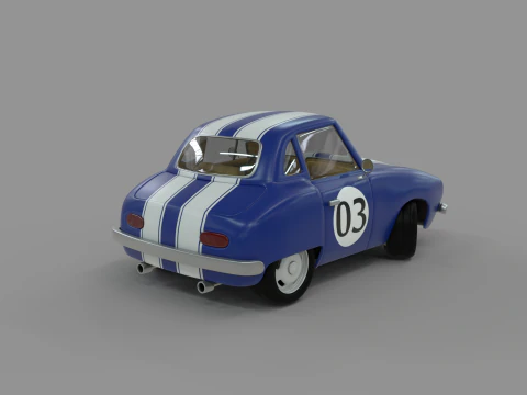 Cartoon Car Pack 3D Model