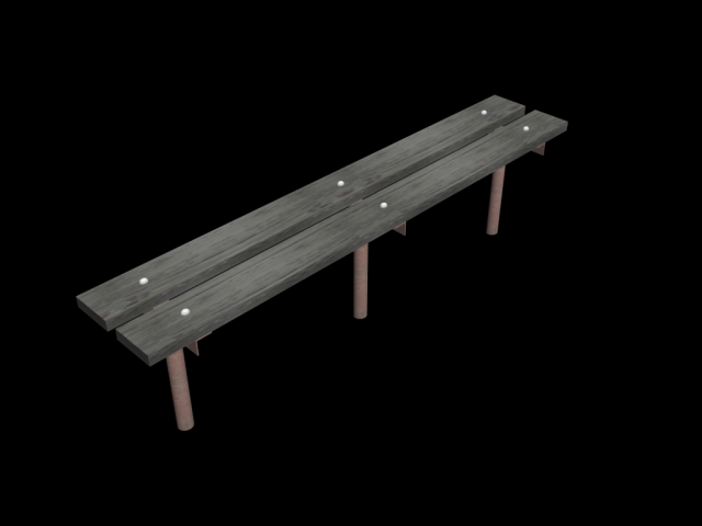 bench wooden metal street 01 3D मॉडल .c4d .max .obj .3ds .fbx .stl .blend 