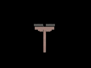 bench wooden metal street 01 3D मॉडल