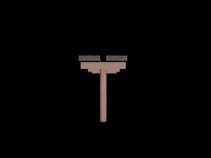 bench wooden metal street 01 3D Model