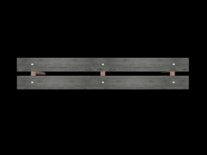 bench wooden metal street 01 3D मॉडल