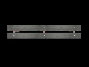 bench wooden metal street 01 3D Model