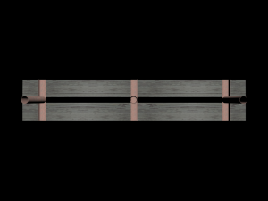bench wooden metal street 01 3D मॉडल