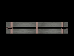 bench wooden metal street 01 3D Model