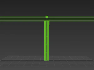 bench wooden metal street 01 3D Model