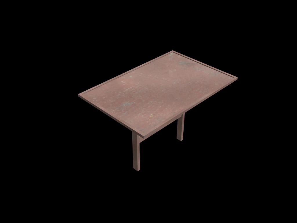 table metal street 01 3D Model .c4d .max .obj .3ds .fbx .stl .blend 