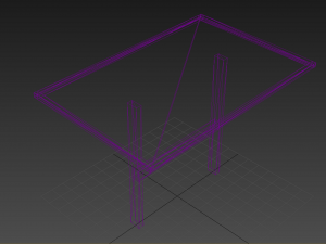 table metal street 01 Modelo 3D