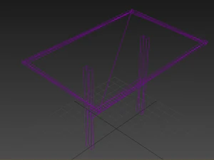 table metal street 01 3D Model