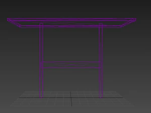 table metal street 01 3D Model