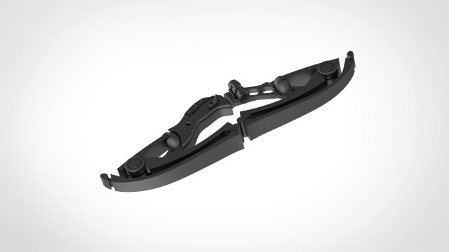 collapsible hawkeye bow 3d print model 3D Print Model .c4d .max .obj .3ds .fbx .stl .blend 