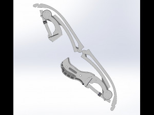 collapsible hawkeye bow 3d print model 3D Print Model