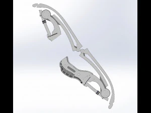 collapsible hawkeye bow 3d print model 3D Print Model