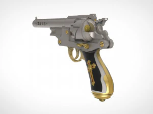 revolver from the movie van helsing 2004 3d print model 3D Print Model