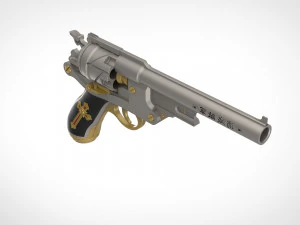 revolver from the movie van helsing 2004 3d print model 3D Print Model