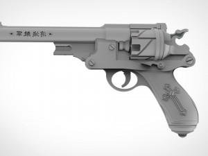 revolver from the movie van helsing 2004 3d print model 3D प्रिंट मॉडल