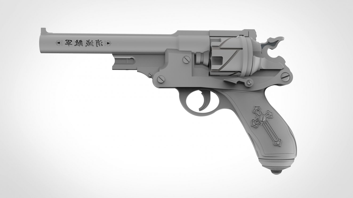 revolver from the movie van helsing 2004 3d print model Modello di stampa  3D in Altro 3DExport