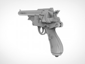 revolver from the movie van helsing 2004 3d print model 3D प्रिंट मॉडल