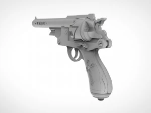 revolver from the movie van helsing 2004 3d print model 3D Print Model