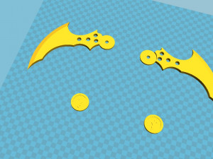 batarang from the video game batman arkham city 3D प्रिंट मॉडल