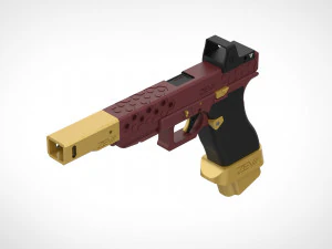 Pistola Pistoleira do filme Esquadr&atilde;o Suicida 2016 Modelo de Impressão 3D