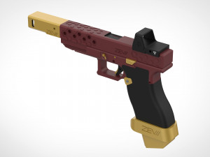 deadshot pistol from the movie suicide squad 2016 3D Print Model