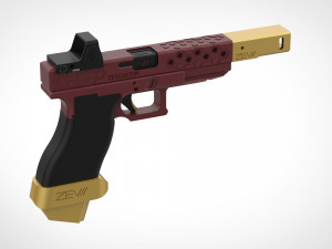 deadshot pistol from the movie suicide squad 2016 3D Print Model