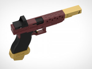 deadshot pistol from the movie suicide squad 2016 3D Print Model