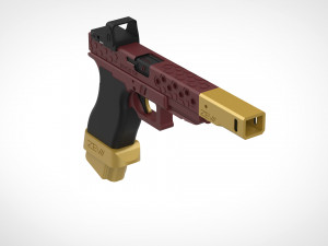 deadshot pistol from the movie suicide squad 2016 3D Print Model