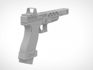 deadshot pistol from the movie suicide squad 2016 3D Print Model