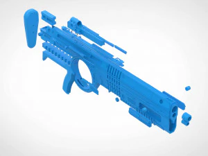 rifle de esporte sangrento do filme esquadr&atilde;o suicida 2021 modelo de impress&atilde;o 3D Modelo de Impressão 3D