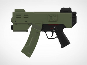 Modified HK MP5K from the movie Doom 3d print model Modelo de impresión 3D