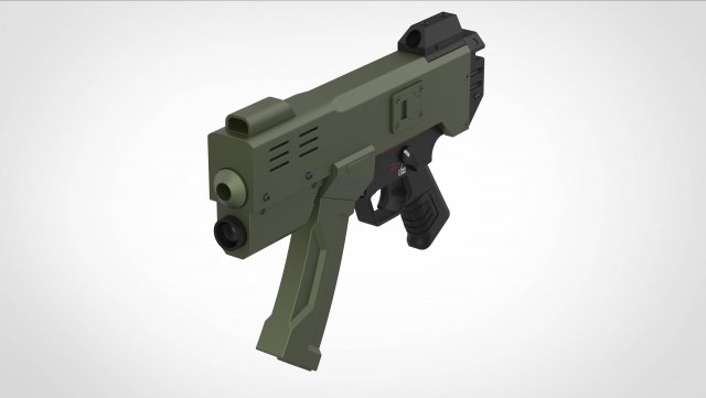 Modified HK MP5K from the movie Doom 3d print model Modelo de impresión 3D .c4d .max .obj .3ds .fbx .stl .blend 