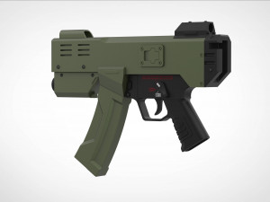 Modified HK MP5K from the movie Doom 3d print model Modelo de impresión 3D