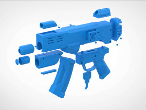 Modified HK MP5K from the movie Doom 3d print model Modelo de impresión 3D