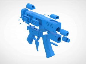 Modified HK MP5K from the movie Doom 3d print model Modelo de impresión 3D