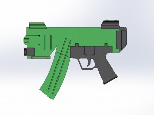 Modified HK MP5K from the movie Doom 3d print model Modelo de impresión 3D