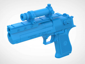 Desert Eagle Mark VII from the movie Predator 2 1 to 12 scale 3d print model 3D Print Model