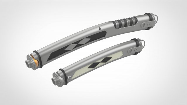 Ahsoka Tano Lightsaber 3d print model Modelo de Impressão 3D .c4d .max .obj .3ds .fbx .stl .blend 