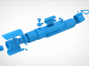 Sabine Wrens Sabre de luz da s&eacute;rie Ahsoka 2023 modelo de impress&atilde;o 3D Modelo de Impressão 3D